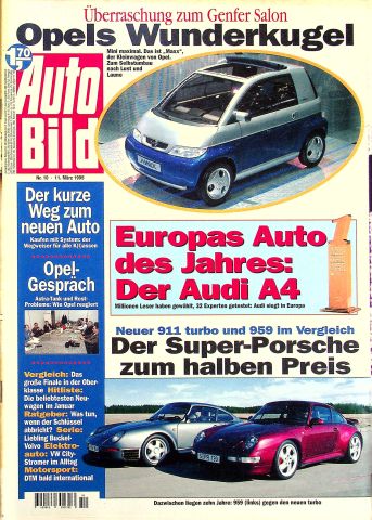 Deckblatt Auto Bild (10/1995)